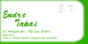 endre tapai business card